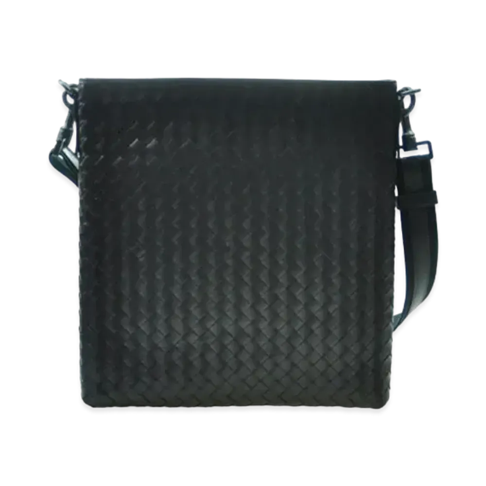 Bottega Veneta Lambskin Shoulder Bag "Dark Brown"
