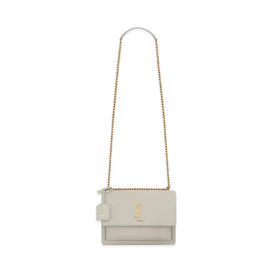 Saint Laurent Sunset Medium In Smooth Leather "Vintage White"