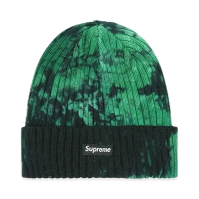 Supreme Overdyed Beanie "Splatter Green" (24SS)