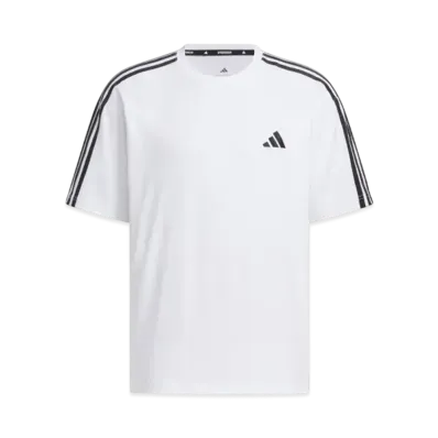 adidas Essentials Plus Loose Fit Three Stripes Short Sleeve T-Shirt "White"