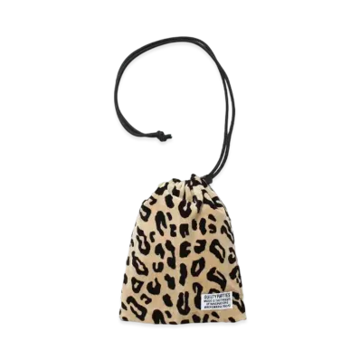 WACKO MARIA Drawstring Bag "Leopard Velvet"