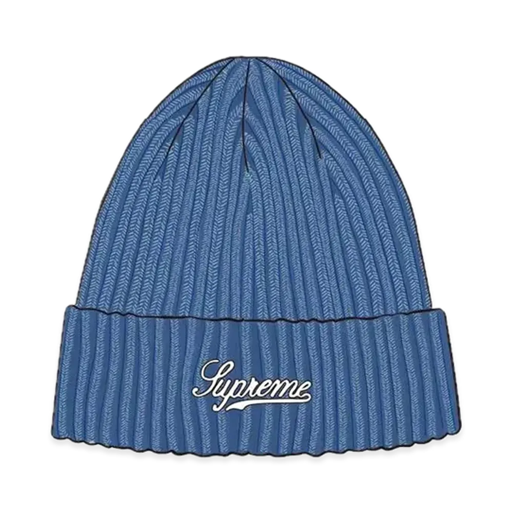 Supreme Bleached Rib Beanie "Navy"