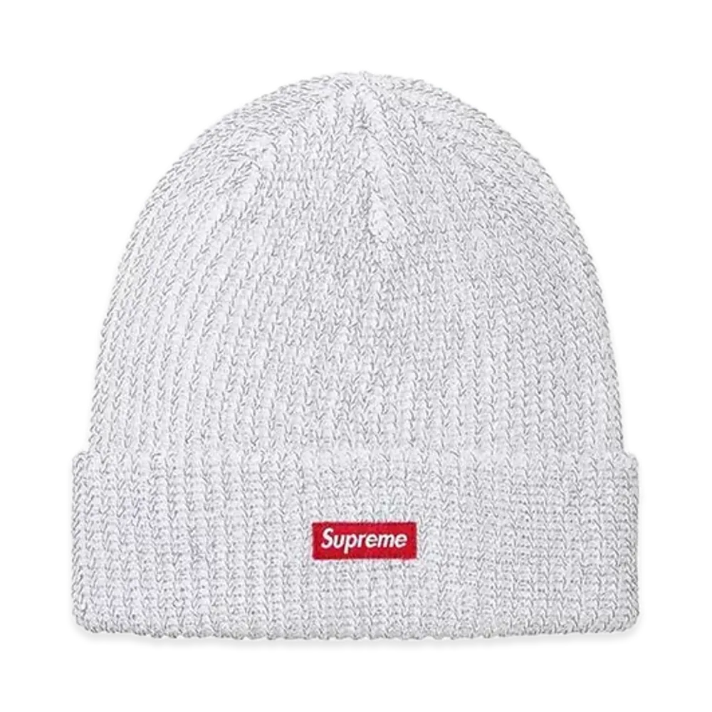 Supreme Reflective Loose Gauge Beanie "White"