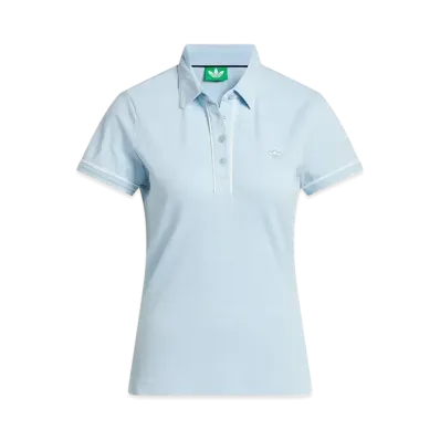 adidas Originals Golf Twist Knit One Point Logo Short Sleeve Polo "Clear Sky"