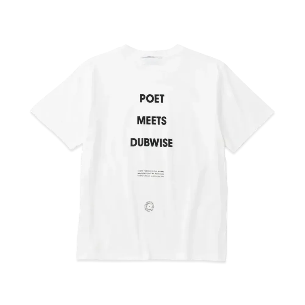POET MEETS DUBWISE PMD Logo Heavy Weight Drop Shoulder T-Shirt "White"