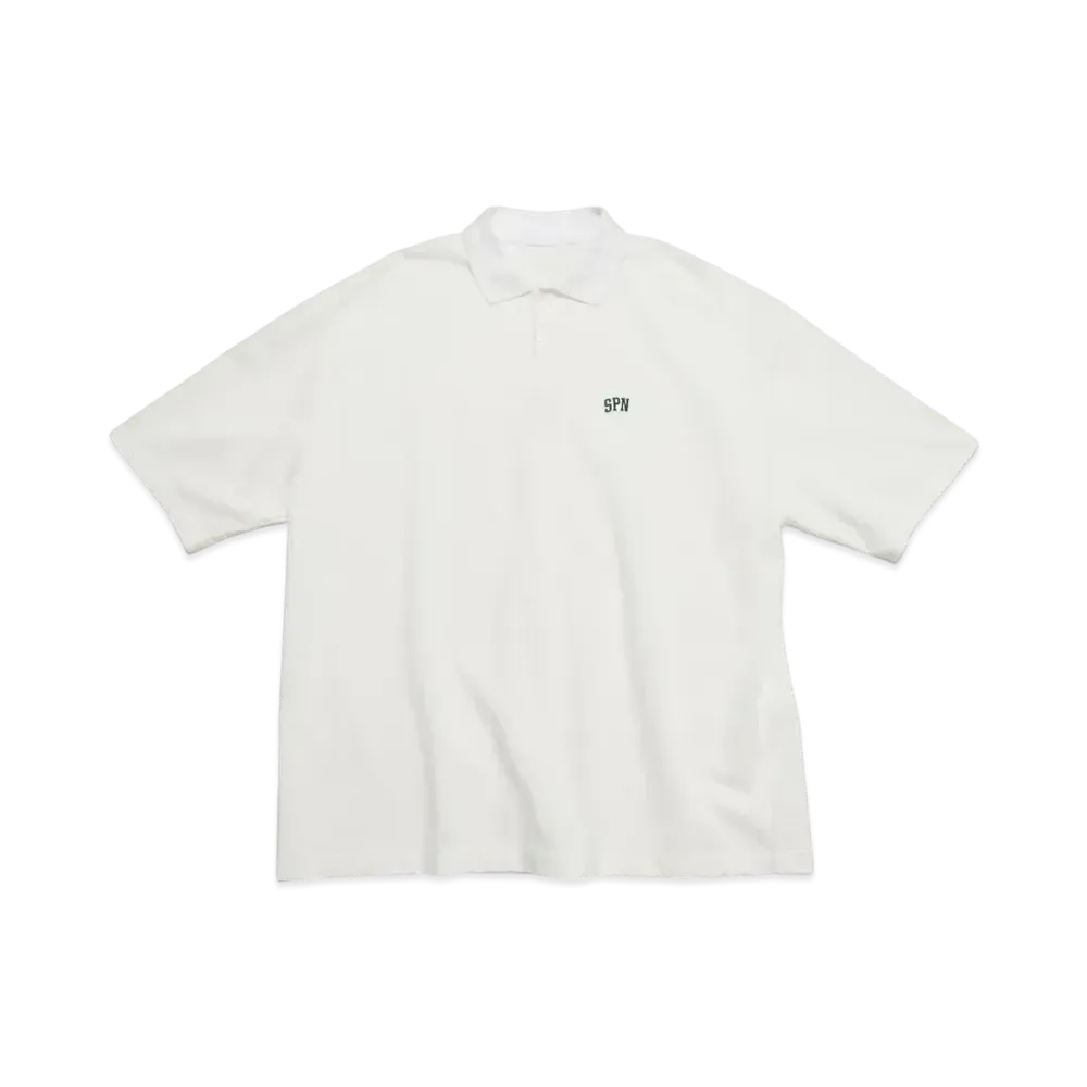 SOPHNET. SPN Wappen Oversized Polo "White"