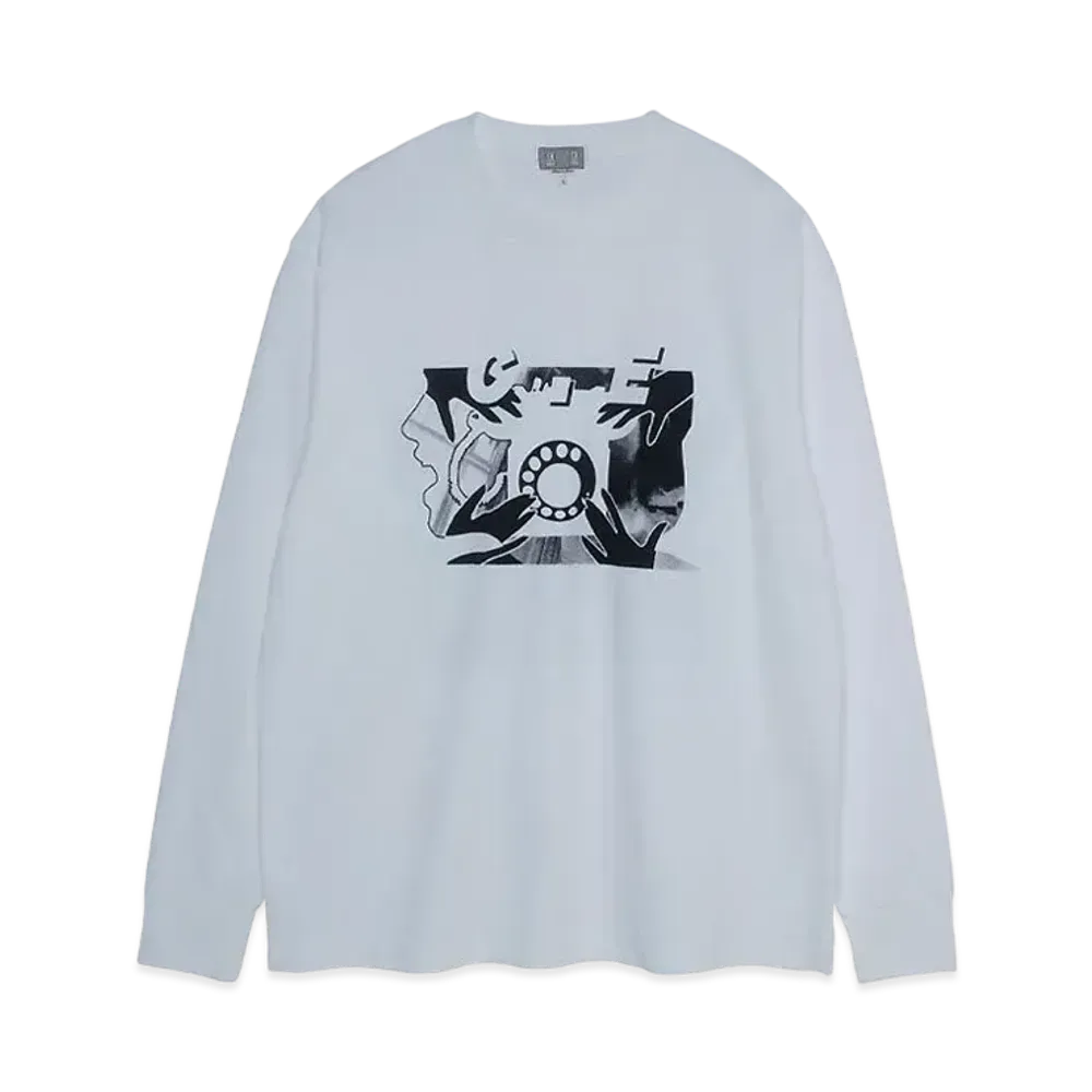 Cav Empt (C.E) ROTARY DIAL LONG SLEEVE T "White"