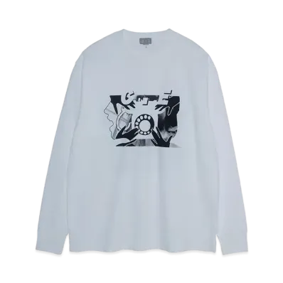 Cav Empt (C.E) ROTARY DIAL LONG SLEEVE T "White"