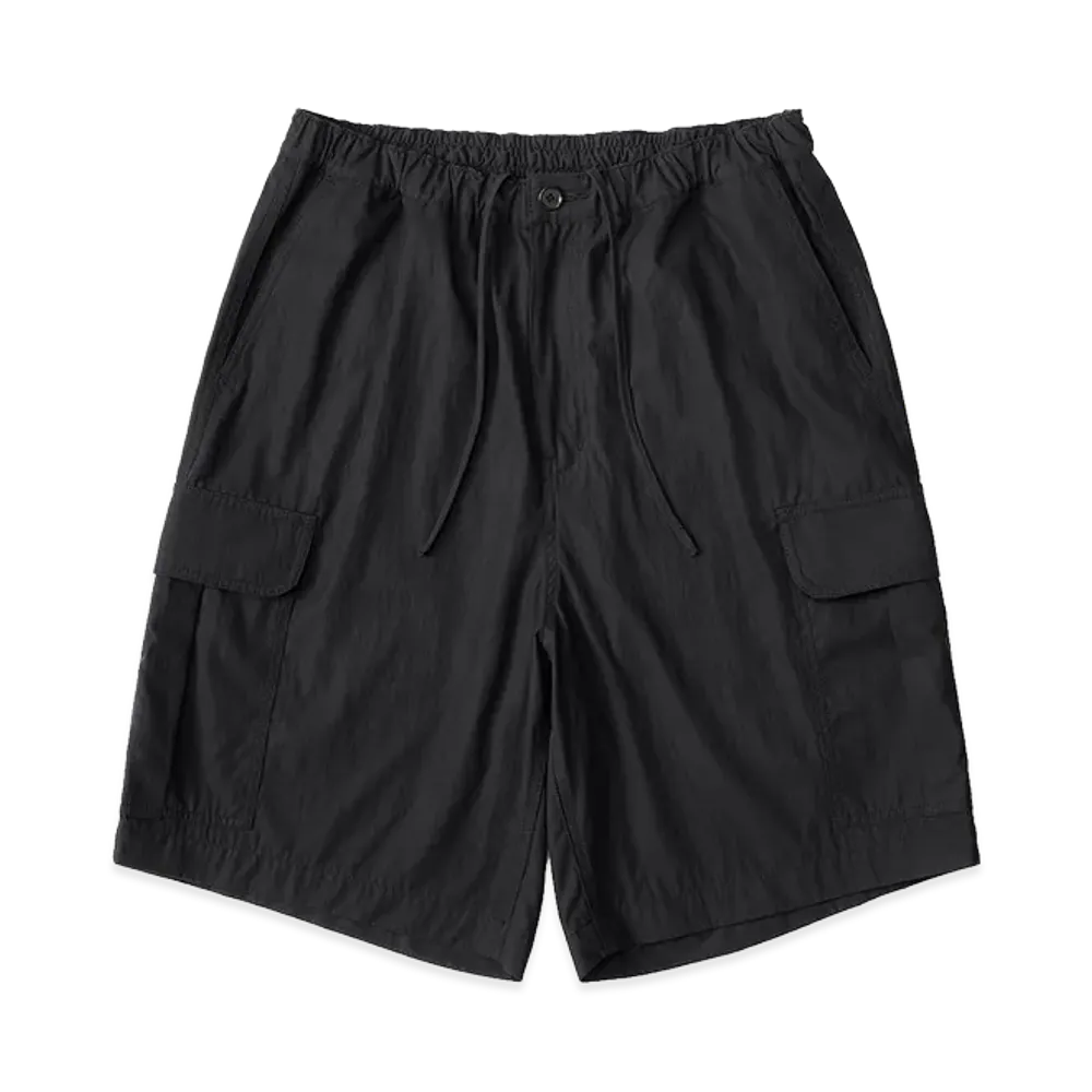 everyone Cotton Nylon Cargo Shorts "Black"