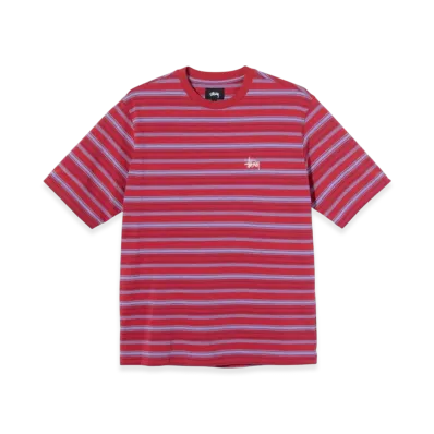 Stussy Heather Stripe Crew "Red"