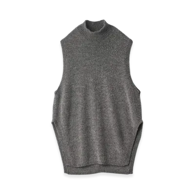 ssstein Cashmere/Sable Tweed Knit Pullover Vest "Grey"