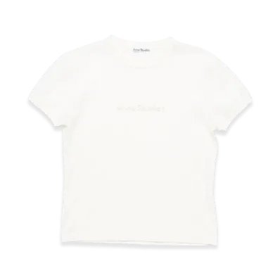 Acne Studios Logo T-shirt - Fit design "Cold white"
