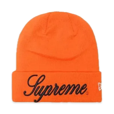 Supreme New Era Script Beanie "Orange"