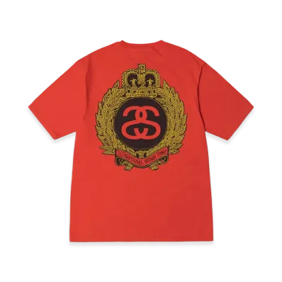 Stussy Crown Wreath Pigment Dyed Tee "Tomato"