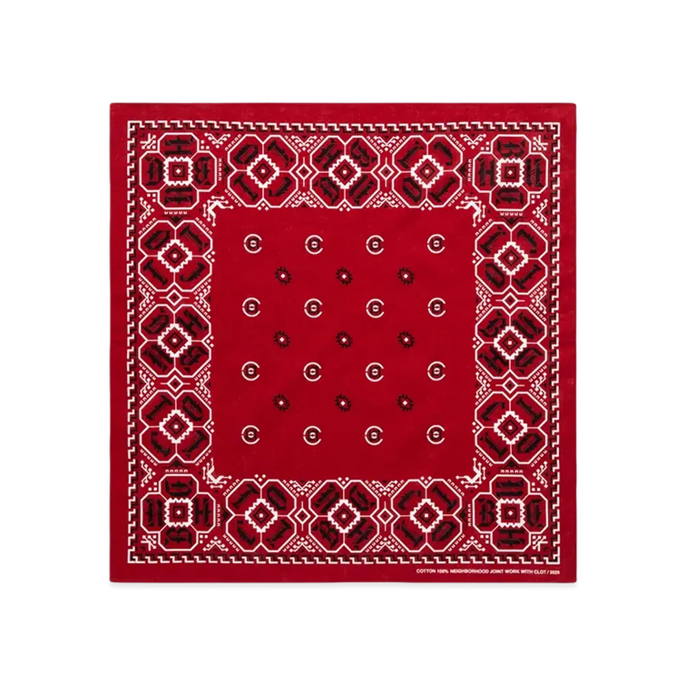 NEIGHBORHOOD x CLOT Bandana "Red"