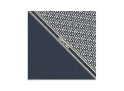 Dior Dior Oblique 70 Square Scarf Silk Twill "Navy Blue"
