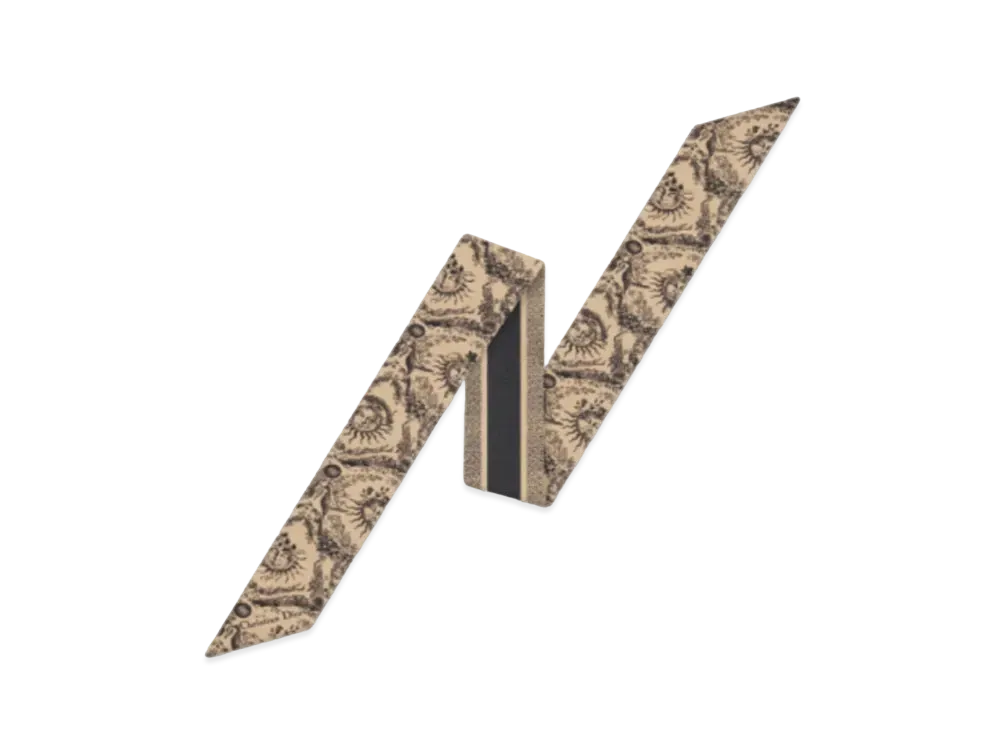 Dior Toile de Jouy Soleil Mitzah Scarf Silk Twill "Beige/Black"