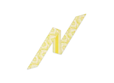 Dior Dioriviera Toile de Jouy Sauvage Mitzah Scarf Silk Twill "White/Lemon Yellow"