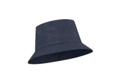 Dior Teddy-D Macrocannage Denim Small Brim Bucket Hat Technical Cotton "Deep Blue"