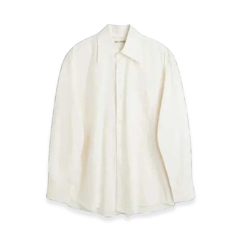 OUR LEGACY Above Shirt Poplin "Jet Stream White"