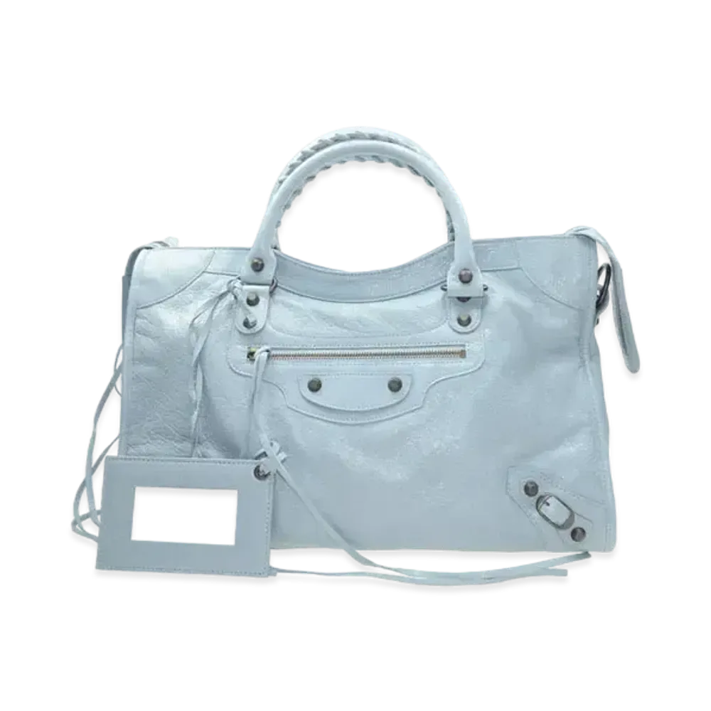 BALENCIAGA Handbag Lambskin "Light Blue"