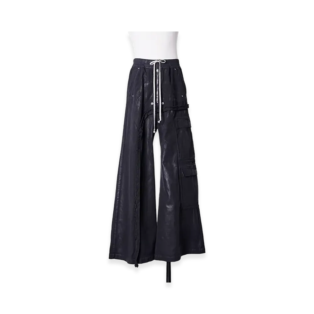 Rick Owens DRKSHDW Imbalanced Double Cargo Jumbo Belas "Black"