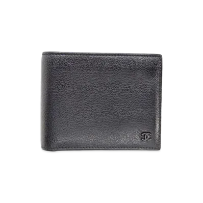 CHANEL Coco Mark Wallet Leather "Black/Black"