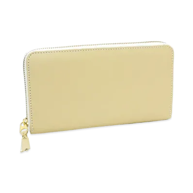 COMME des GARCONS Arecalf Round Zip Long Wallet "White"