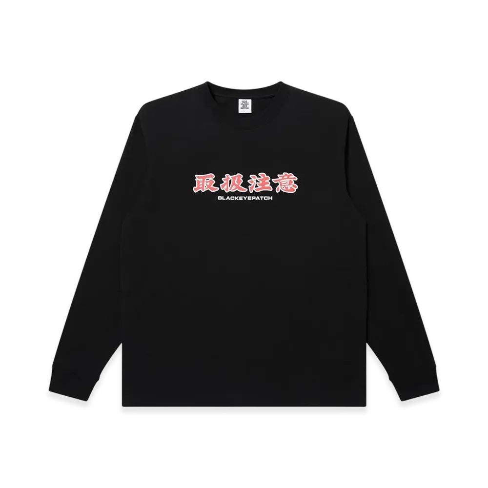BlackEyePatch Handle With Care L/S Tee "Black"