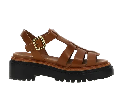 PRADA Women's Monolith Sandals "Brown"