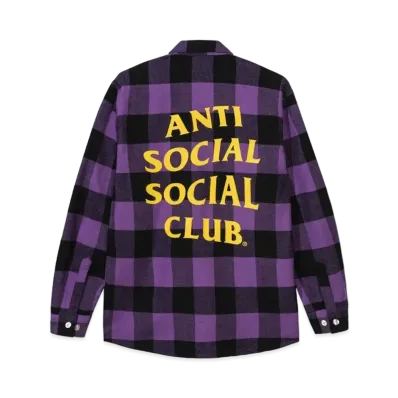 ANTI SOCIAL SOCIAL CLUB Bored Games Flannel "Purple"