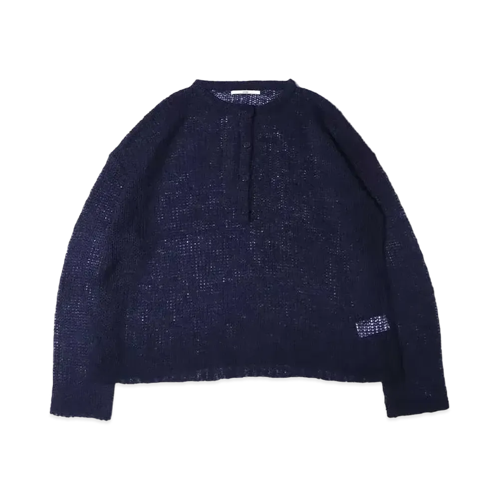 atmos pink Scacia Mimohair Fuu Knit Pullover "Navy"