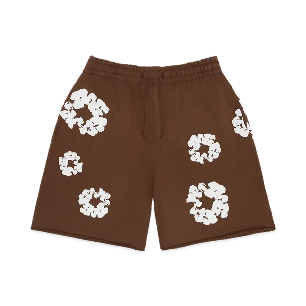 DENIM TEARS Cotton Wreath Sweatshorts "Brown"