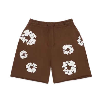 DENIM TEARS Cotton Wreath Sweatshorts "Brown"