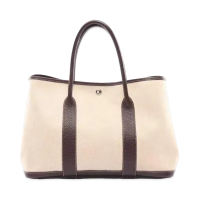 Hermes Garden Party Toile H "Beige/Silver"