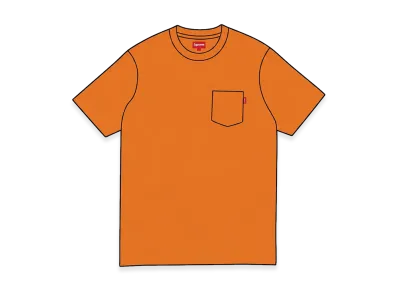 Supreme S/S Pocket Tee "Heather Orange" (17FW)