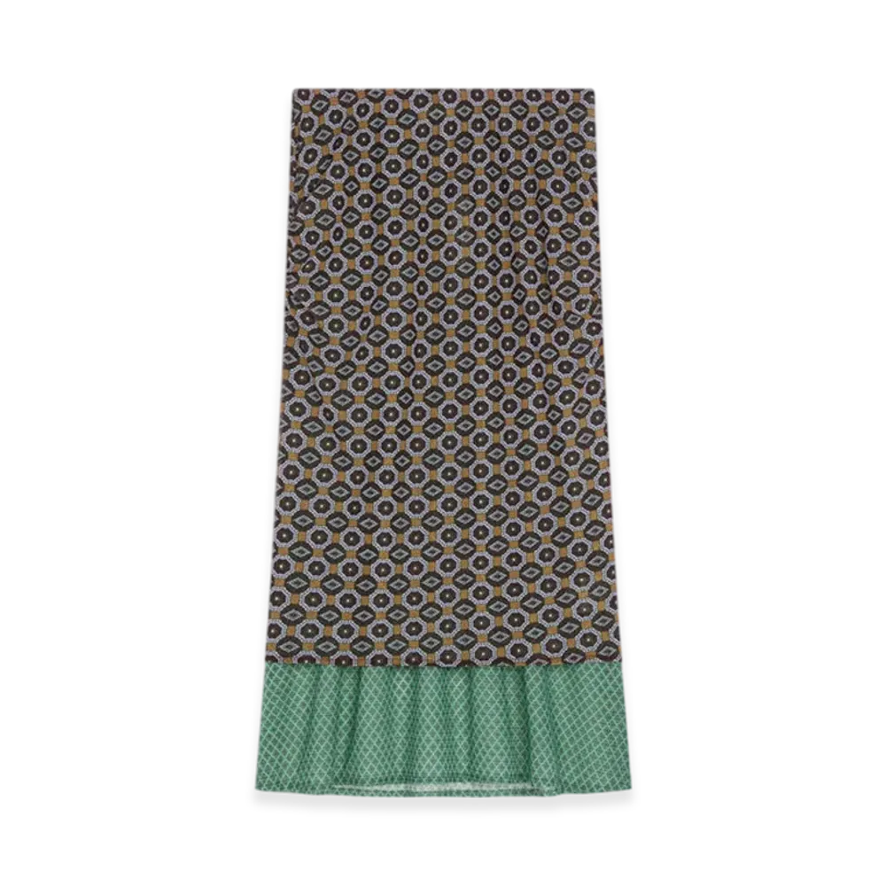 DRIES VAN NOTEN Women's Double Layered Skirt "Brown"