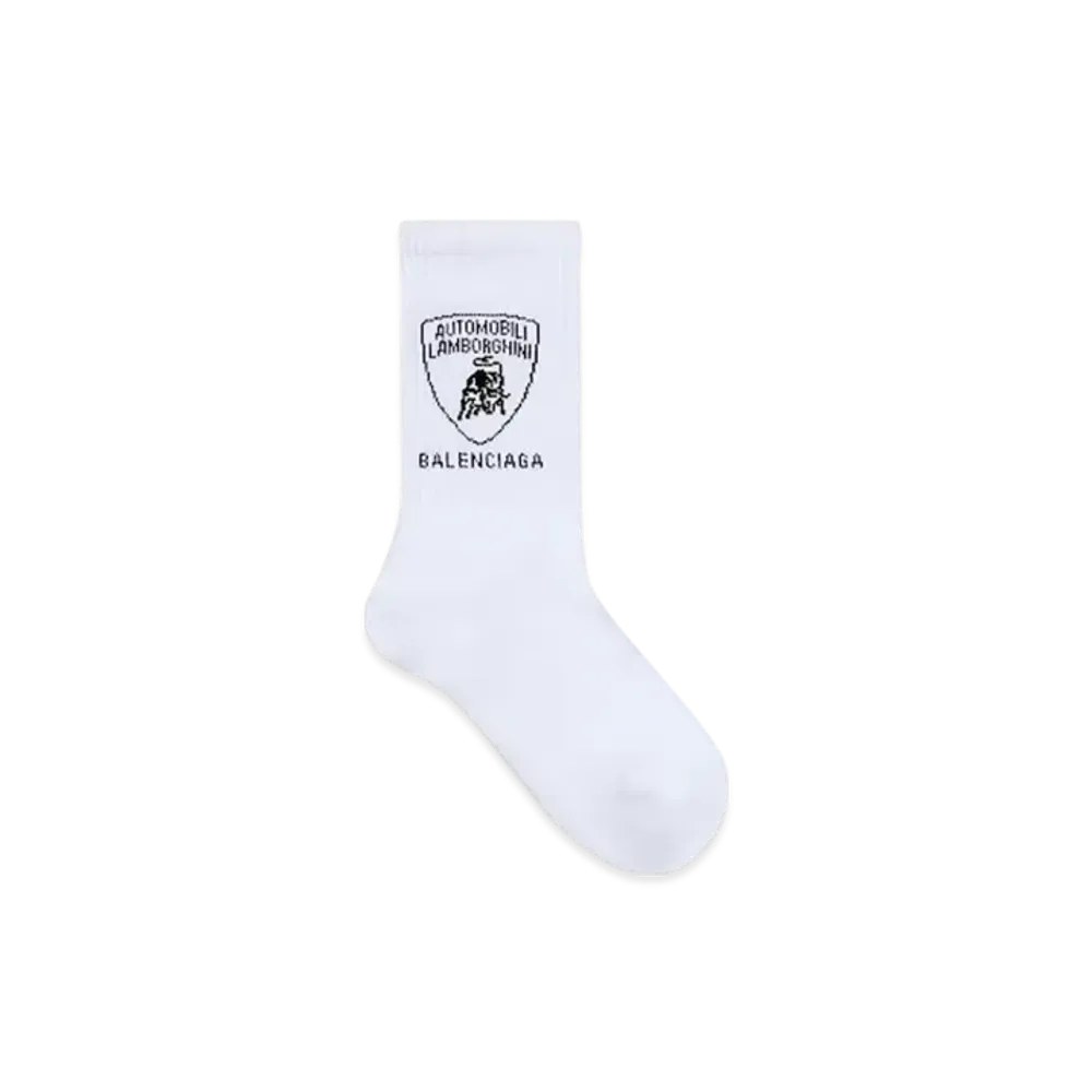 BALENCIAGA Automobili Lamborghini Men's Socks "White/Black"