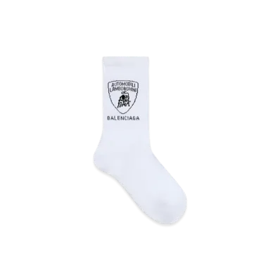 BALENCIAGA Automobili Lamborghini Men's Socks "White/Black"