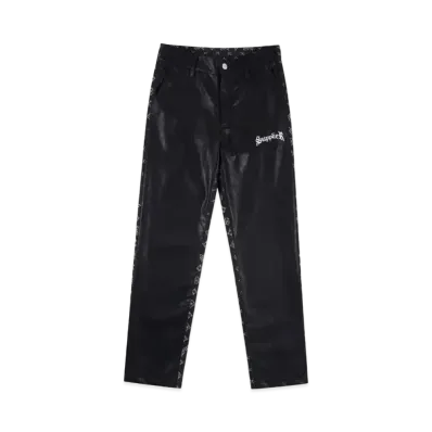 SUPPLIER Monogram Leather Pants "Black"