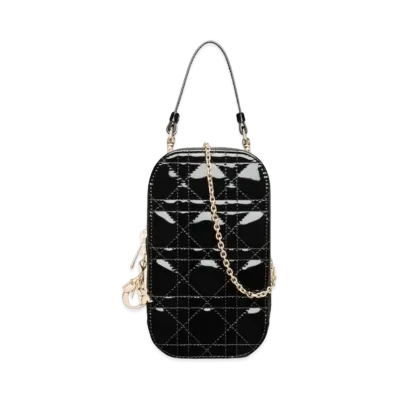 Dior Lady Dior Phone Holder "Black"