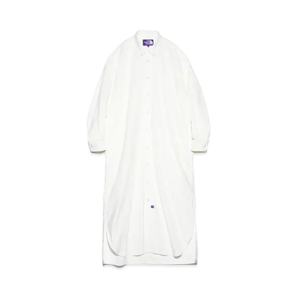 The North Face PURPLE LABEL Button Down Field Shirt Dress "White"