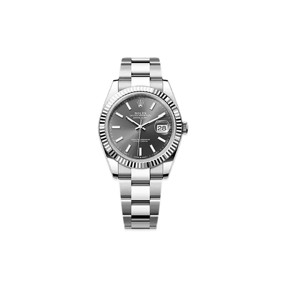 ROLEX Datejust 41 Oystersteel & White Gold "Charcoal"