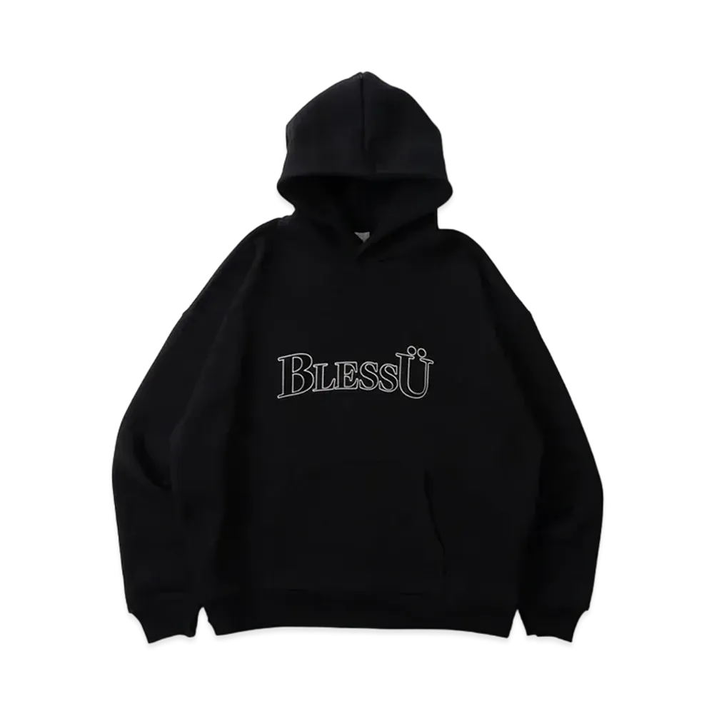 BLESS U Basic Logo Hoodie "Black"