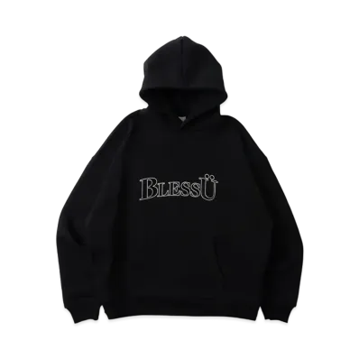 BLESS U Basic Logo Hoodie "Black"