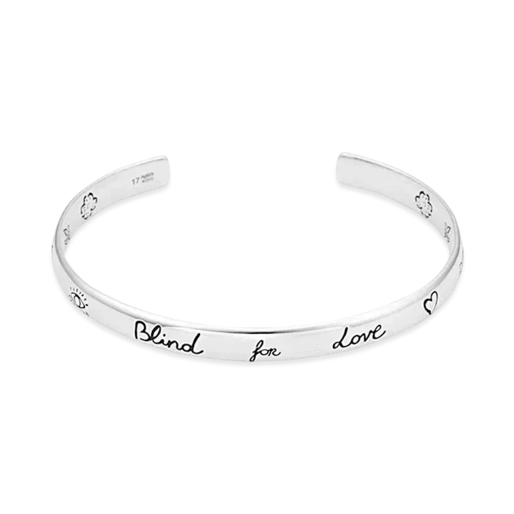 GUCCI Blind For Love Bracelet In Silver