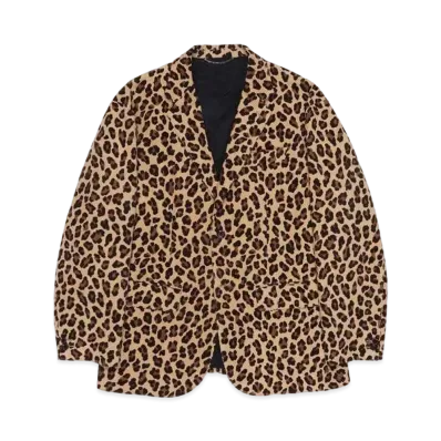 WACKO MARIA Leopard Corduroy Unconstructed Jacket "Beige"