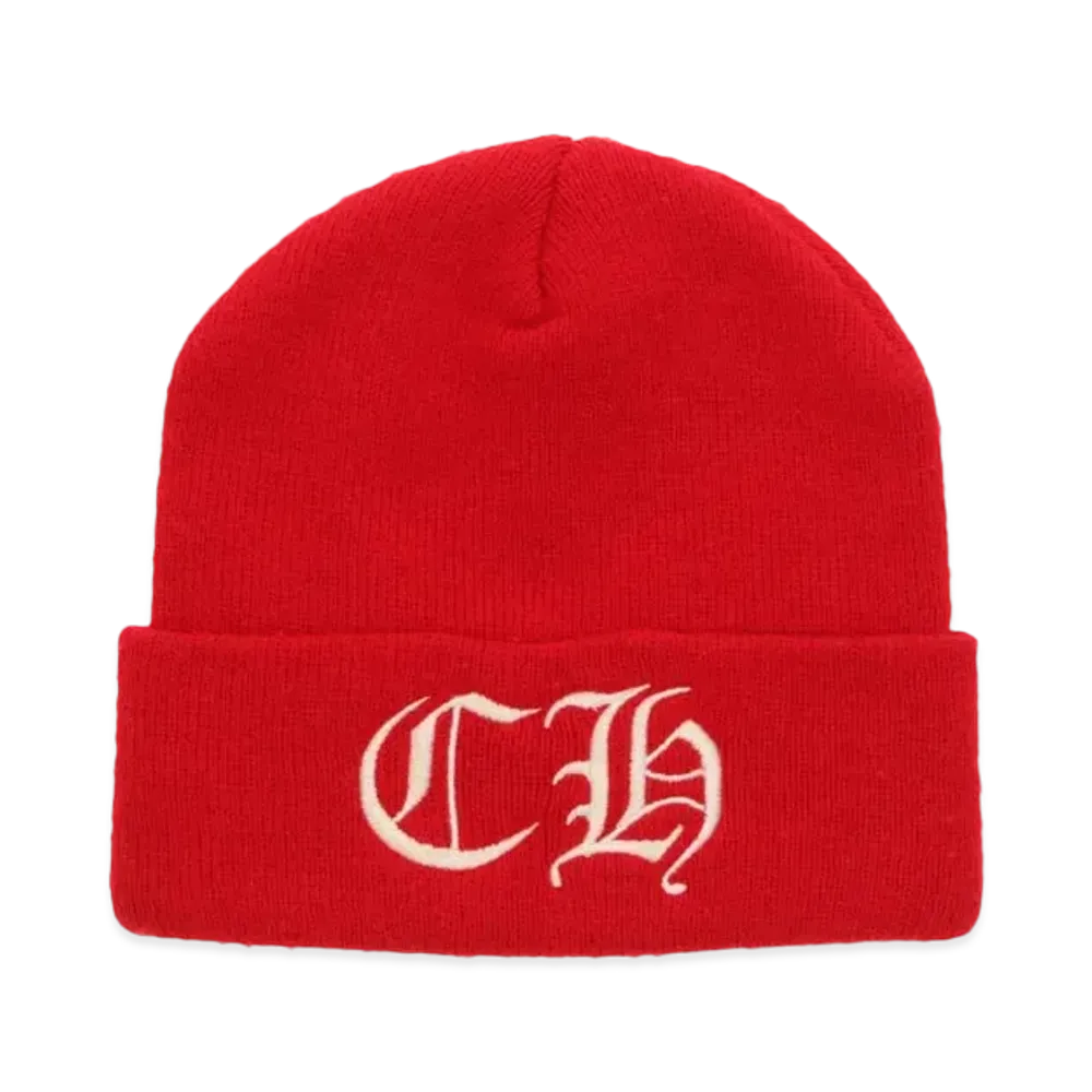Chrome Hearts Wool Watch Cap CH Logo Embroidery Beanie "Red"
