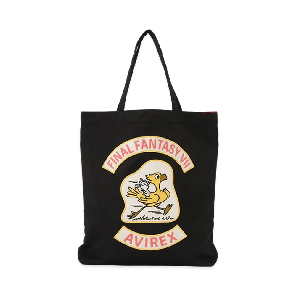 AVIREX x Final Fantasy VII Remake Flight Nylon Tote Bag Chocobo "Black"