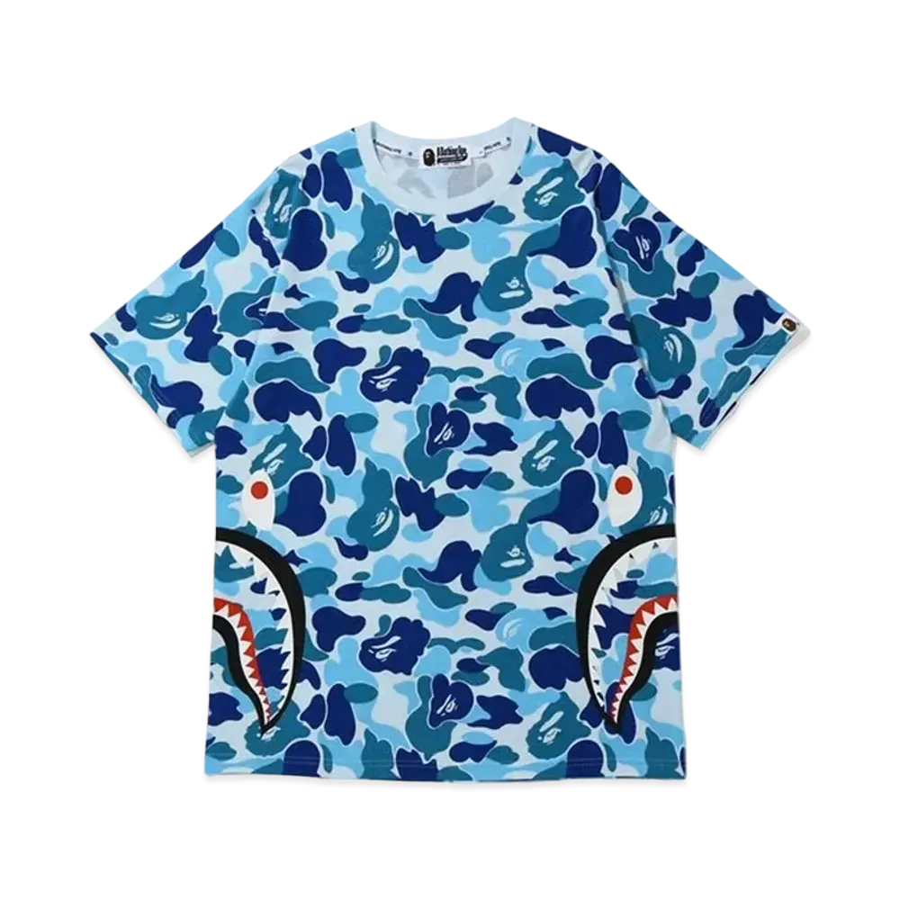 A BATHING APE ABC Camo Side Shark Tee "Blue"